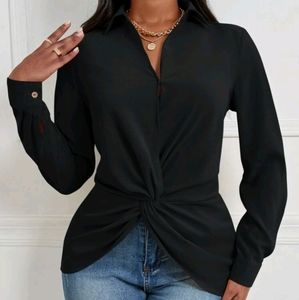 New Arrivel Dressy Black Blouse Size 14